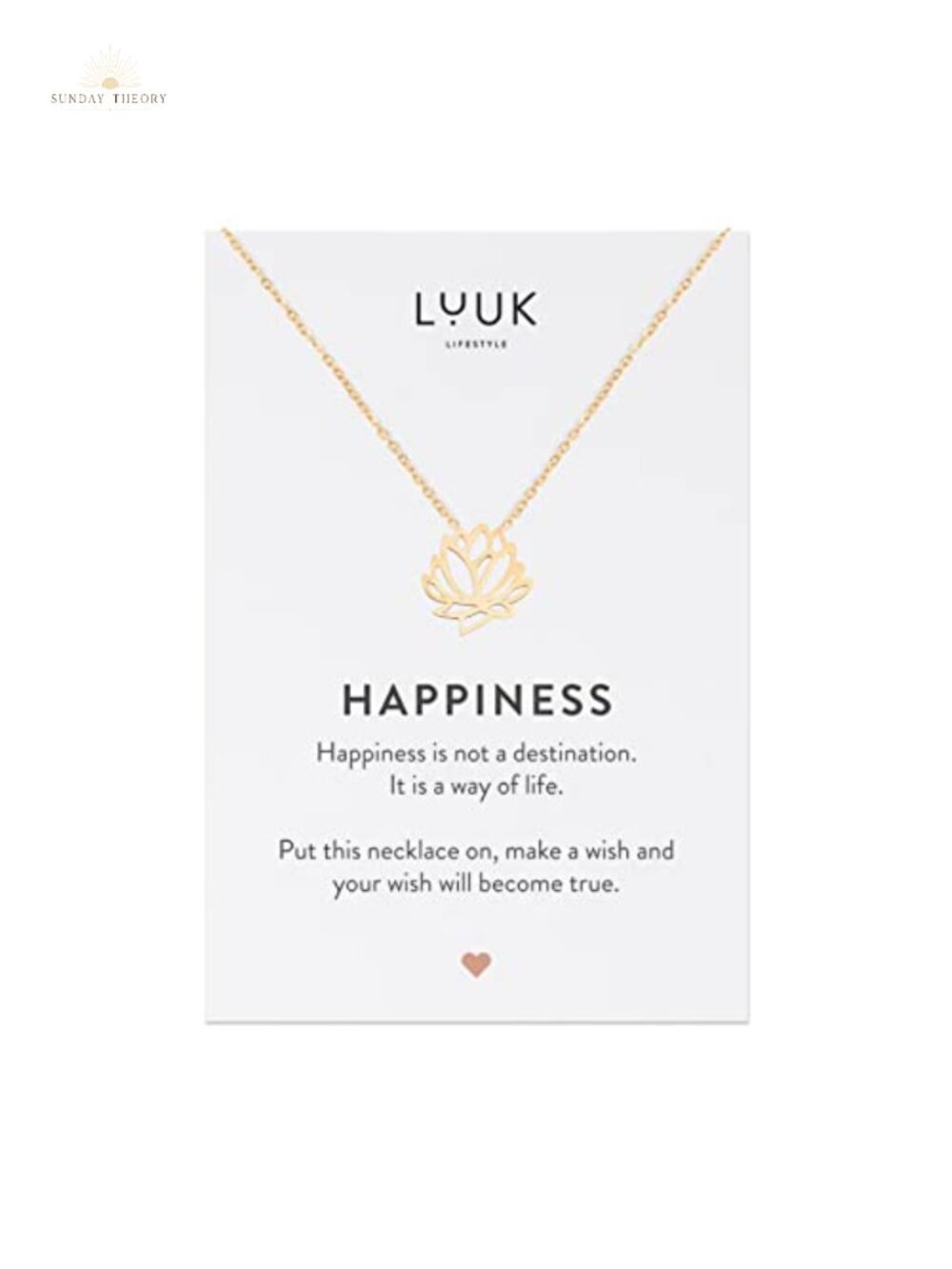 Stainless Steel Dainty Lotus Pendant Necklace Adjustable Chain